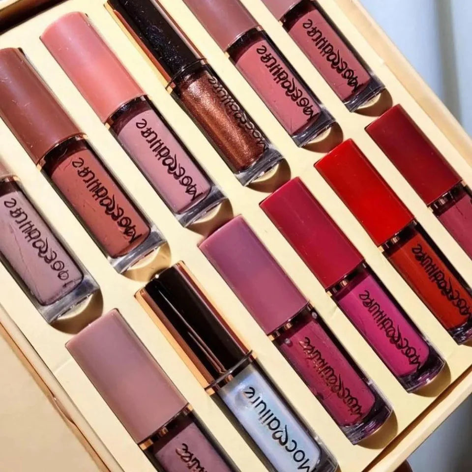 12-Piece Matte Liquid Lipstick & High Shine Lip Gloss Set