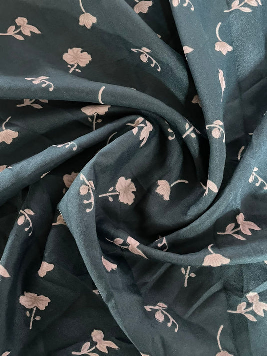 2 In 1  Printed Namaz Chaddar + Abaya 171 With Sleeves And Niqab (Stitched)