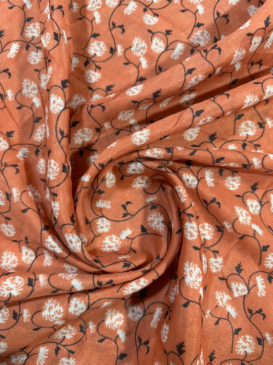 2 In 1  Printed Namaz Chaddar + Abaya 166 With Sleeves And Niqab (Stitched)