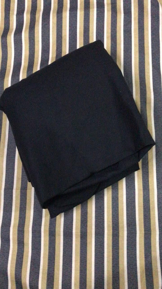 2 In 1 Plain Namaz Chaddar With Sleeves And Niqab Black (Stitched)